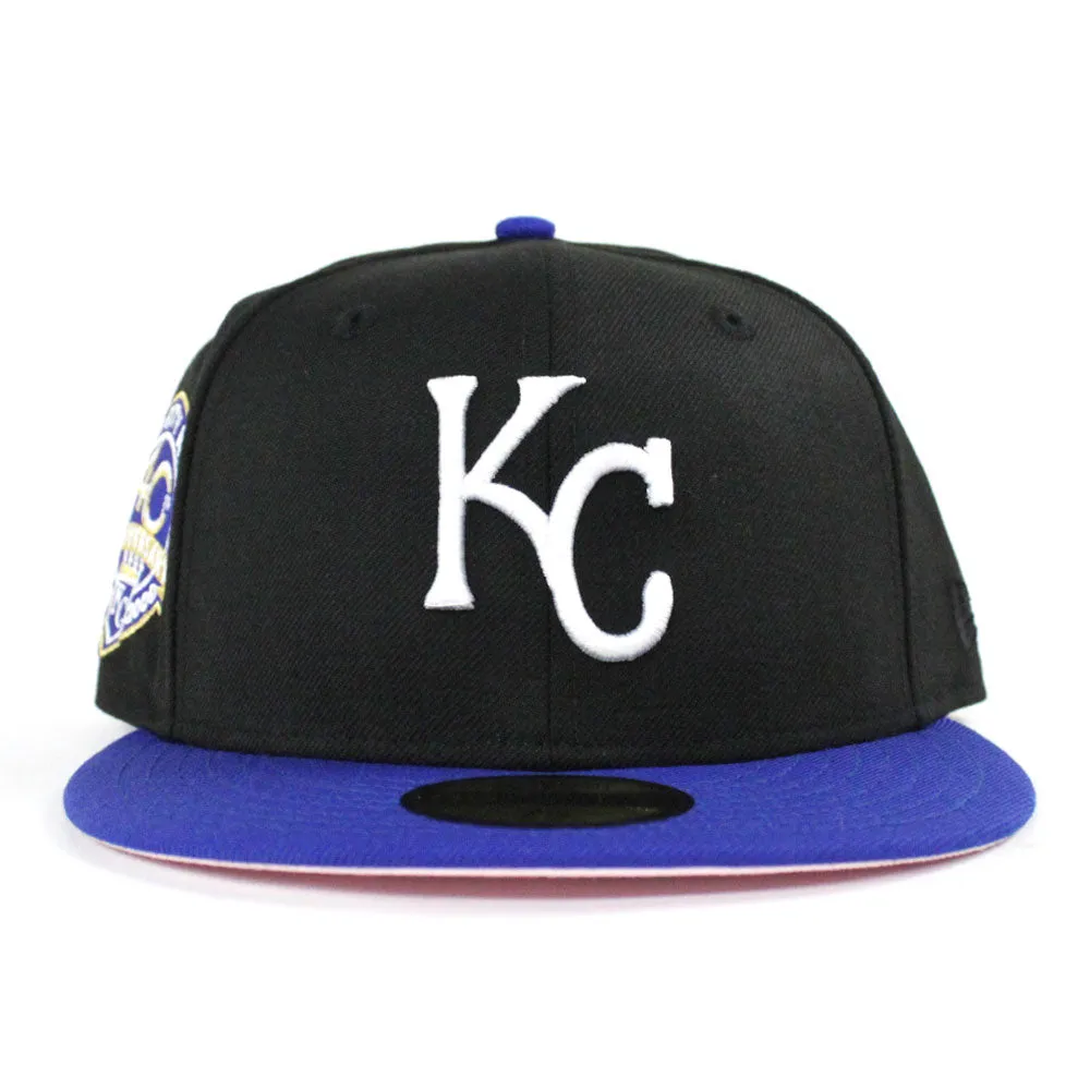 Kansas City Royals 4OTH ANNIVERSARY New Era 59Fifty Fitted Hat (Pink Under Brim)
