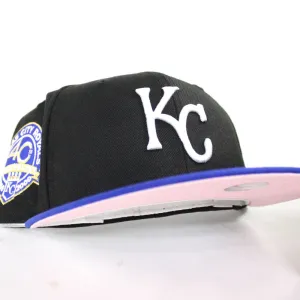 Kansas City Royals 4OTH ANNIVERSARY New Era 59Fifty Fitted Hat (Pink Under Brim)