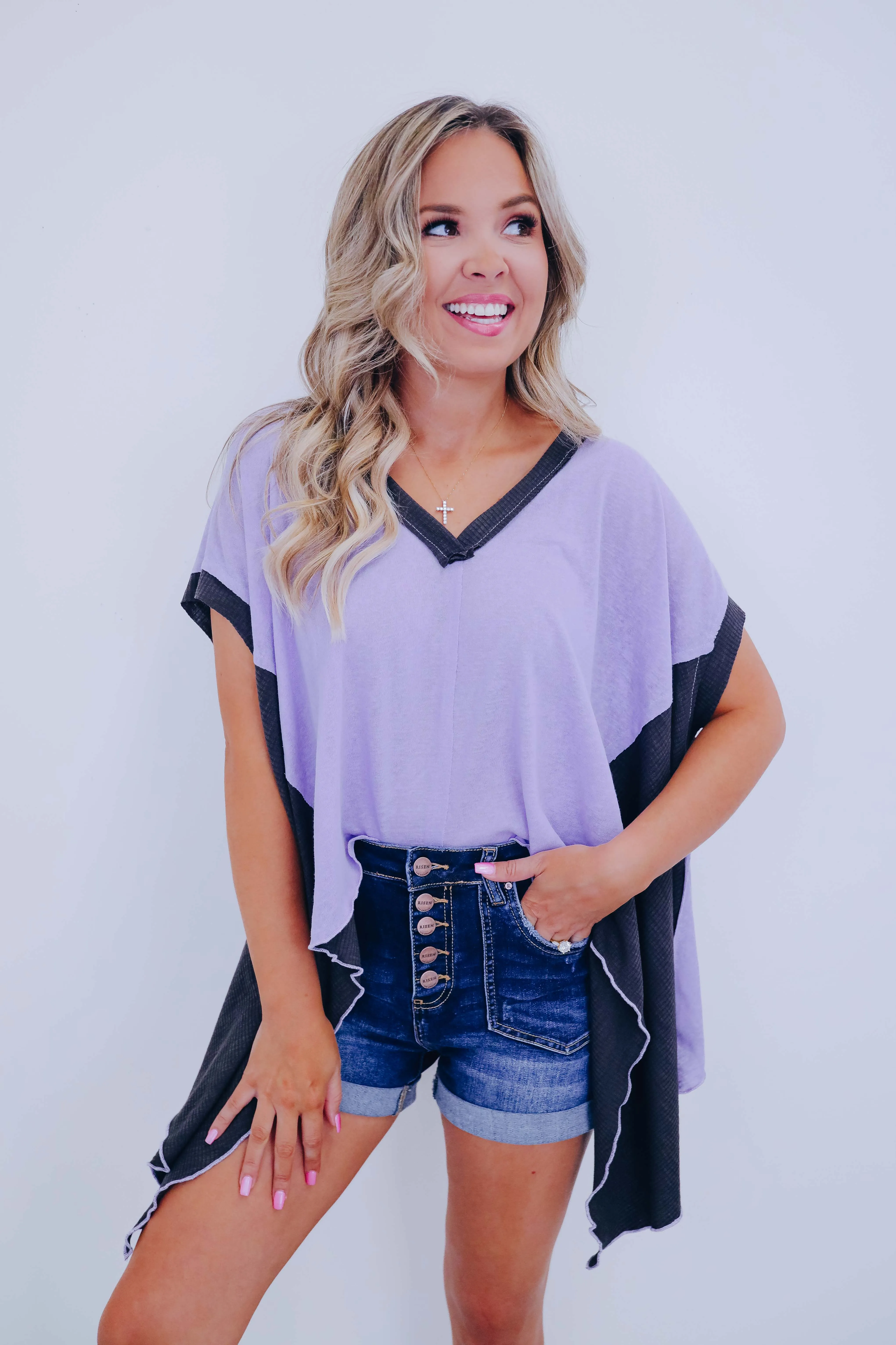 Katie Cropped Asymmetrical Hem Top By POL - 4 Colors