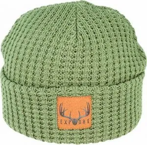 Kids Waffle Knit Explore Beanie | Olive