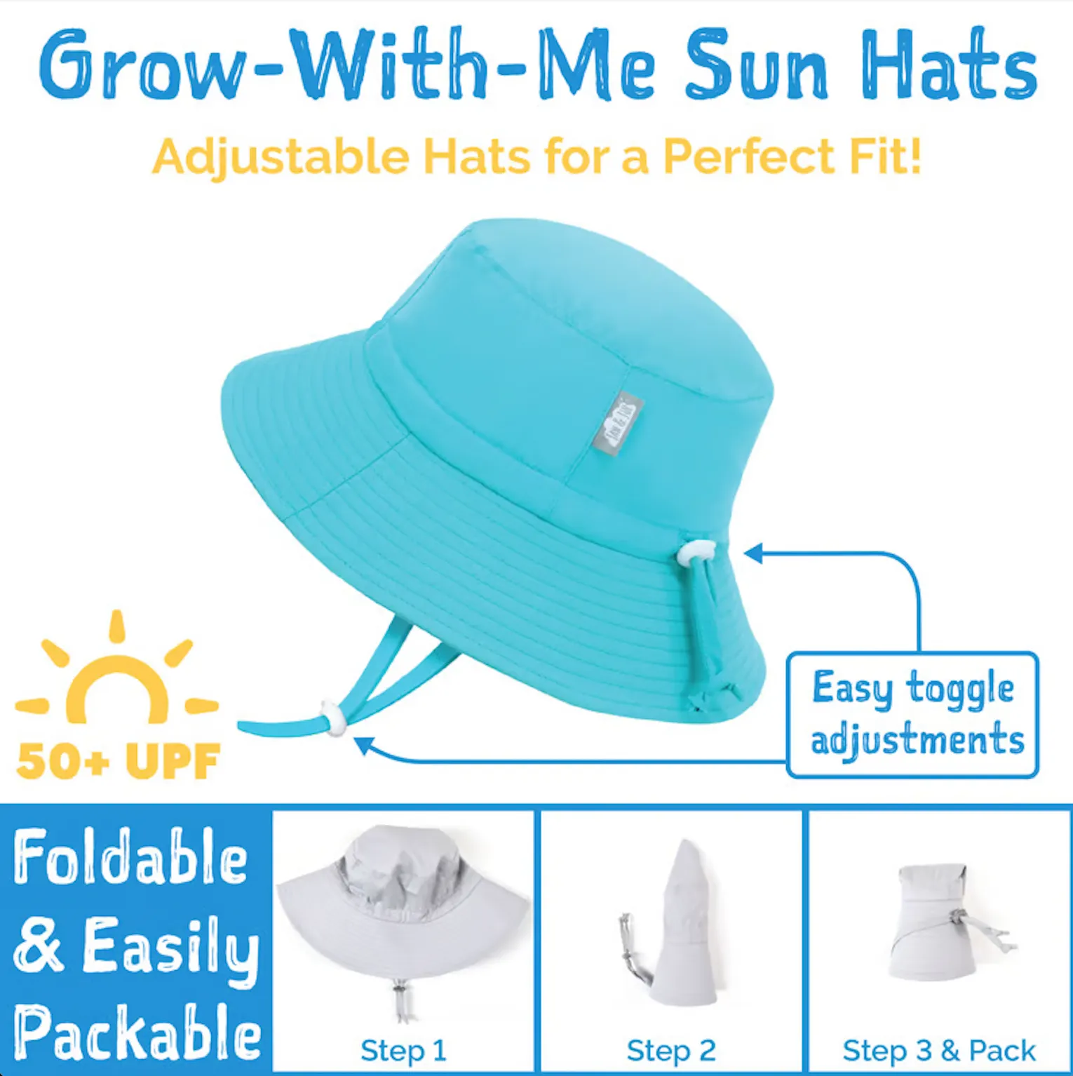 Kids Water Repellent Bucket Hats | Pink Strawberry