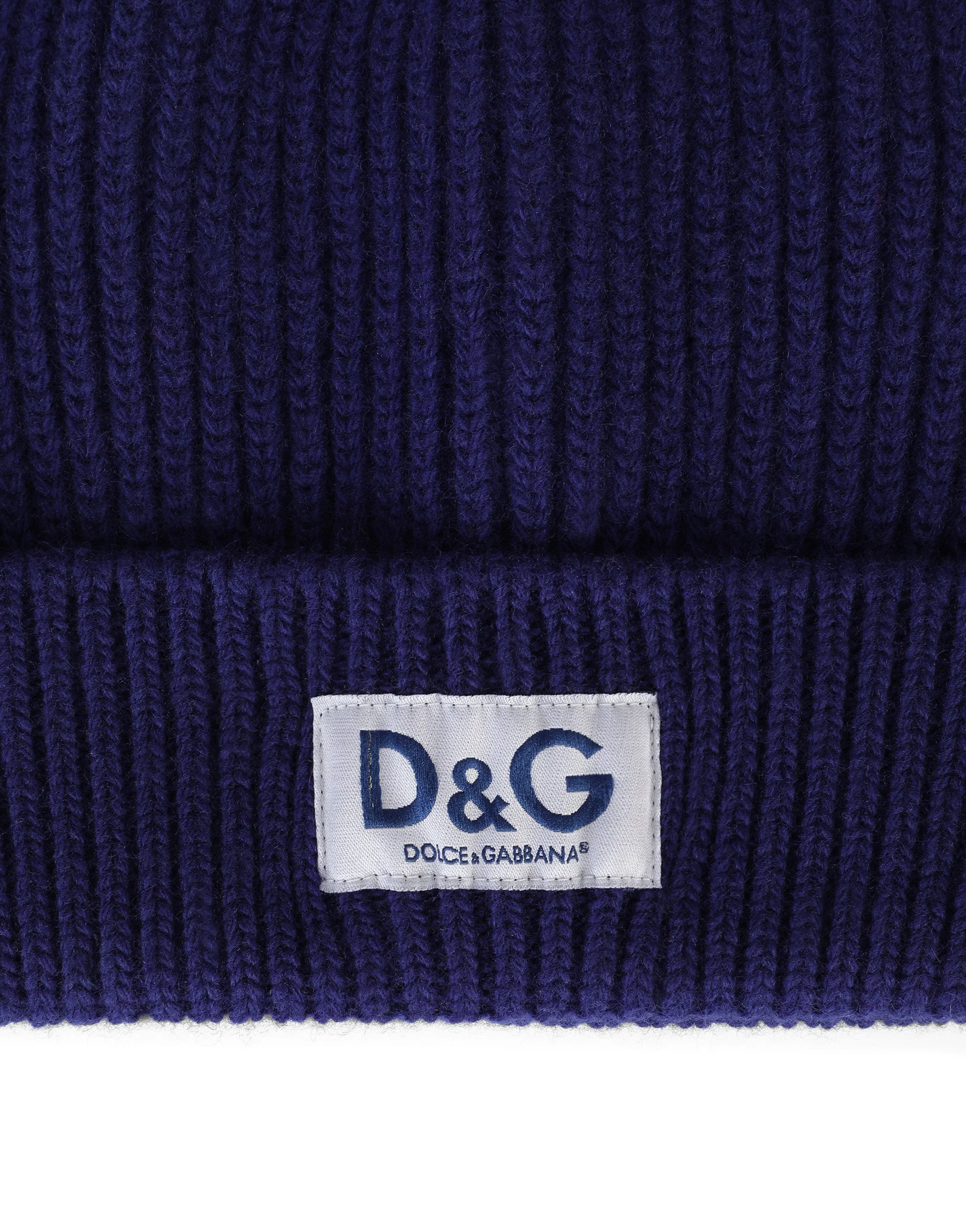Knit wool hat with DG patch