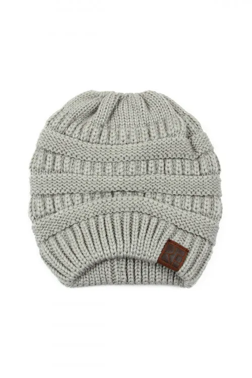 Knitted Poinytail Beanie