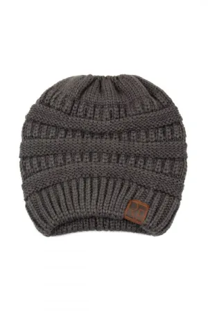 Knitted Poinytail Beanie