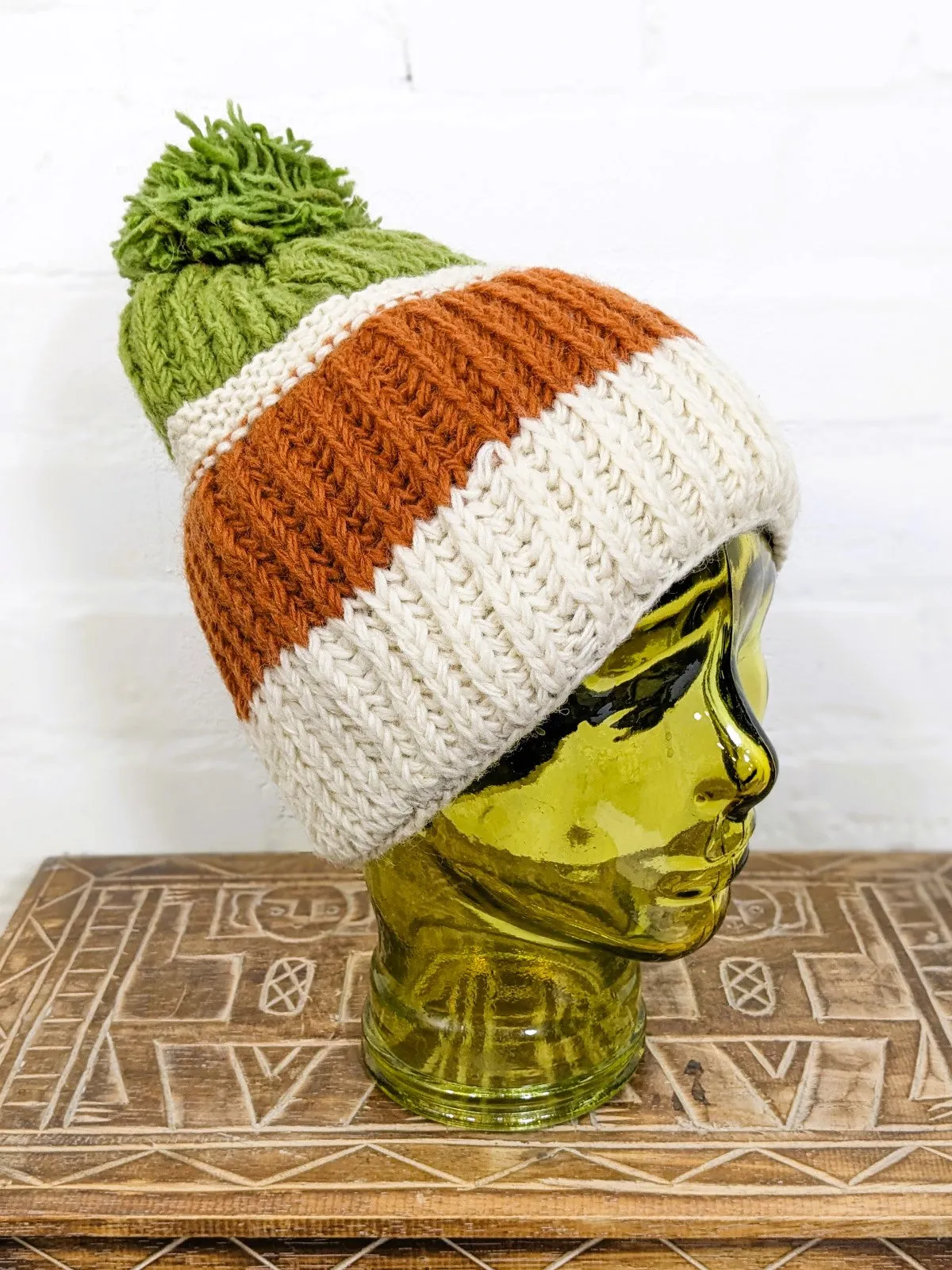 Knitted Wool Bobble Hat