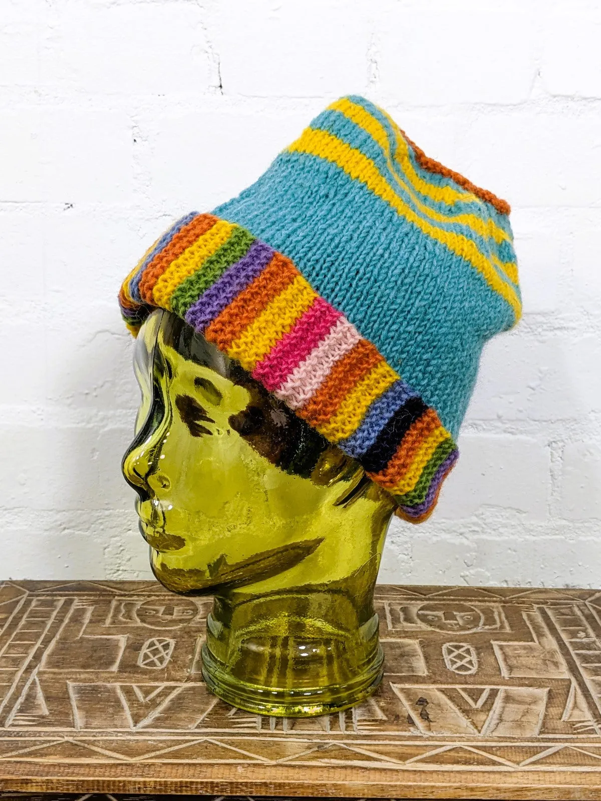 Knitted Wool Stripe Hat