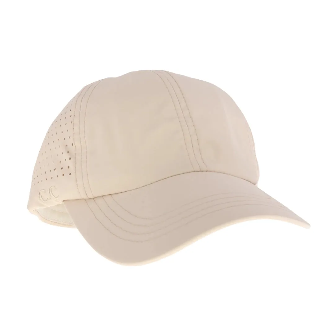 Laser Cut Criss Cross High Ponytail Hat