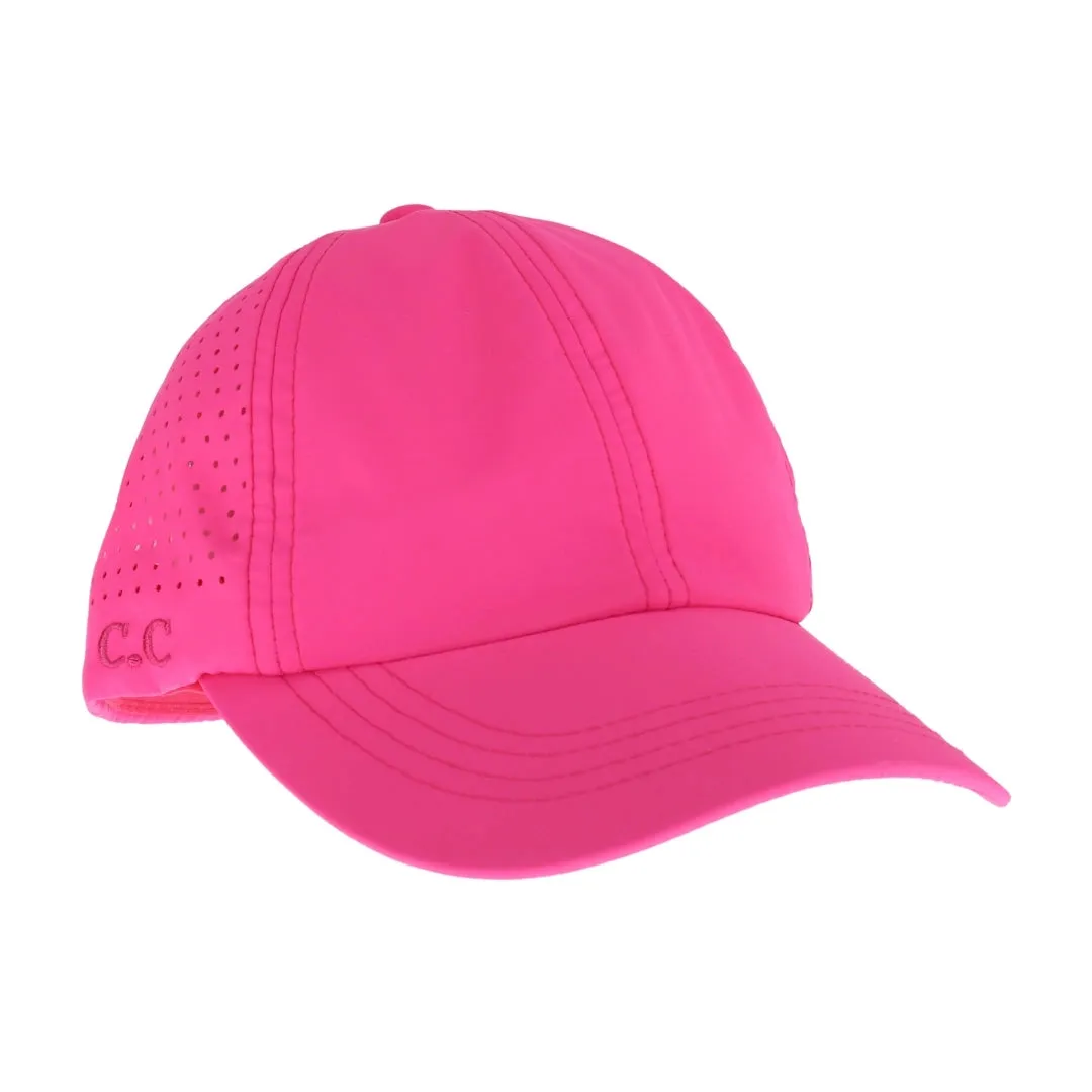 Laser Cut Criss Cross High Ponytail Hat
