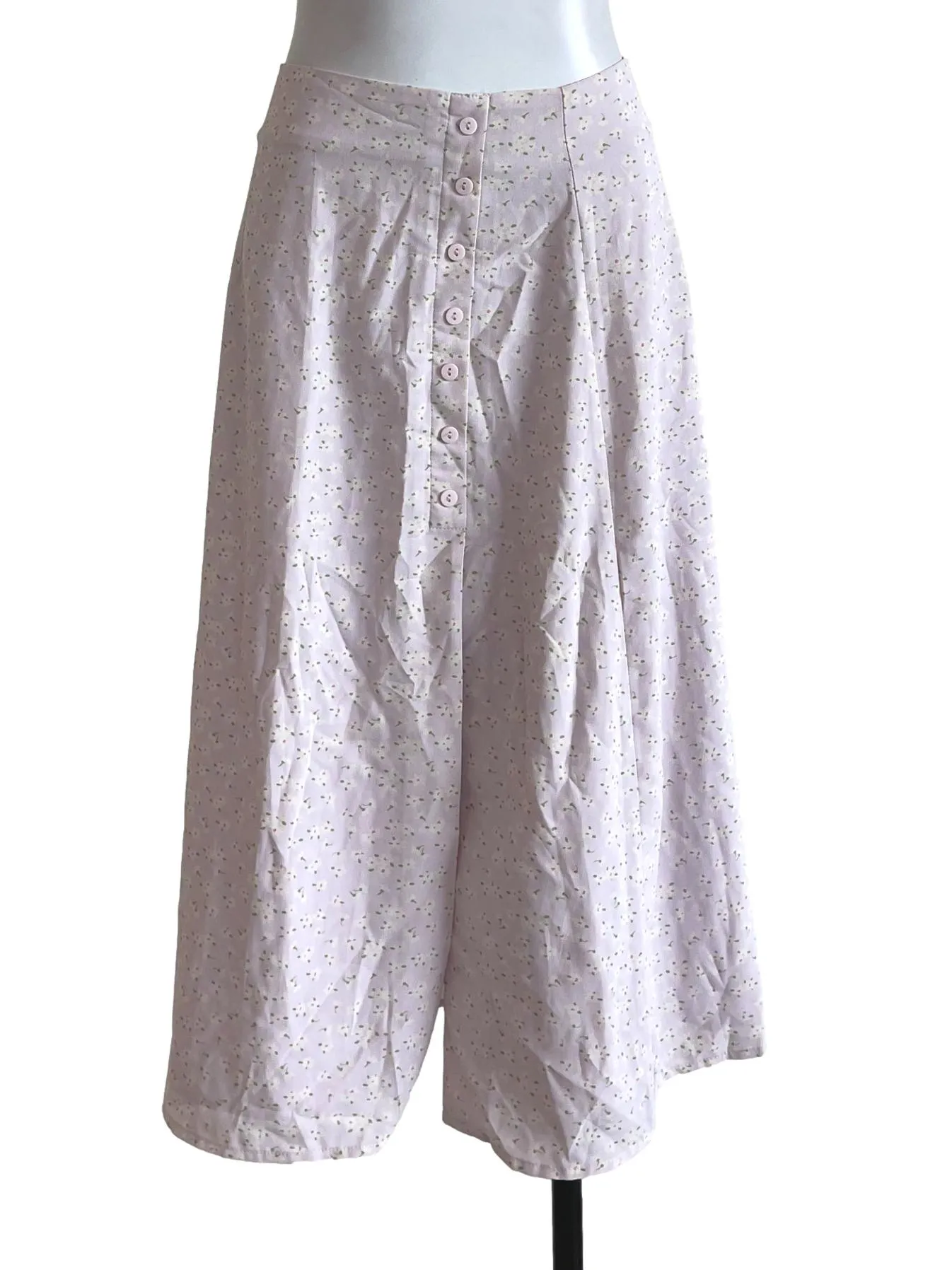 Lilac Blooming Button Skirt TTR