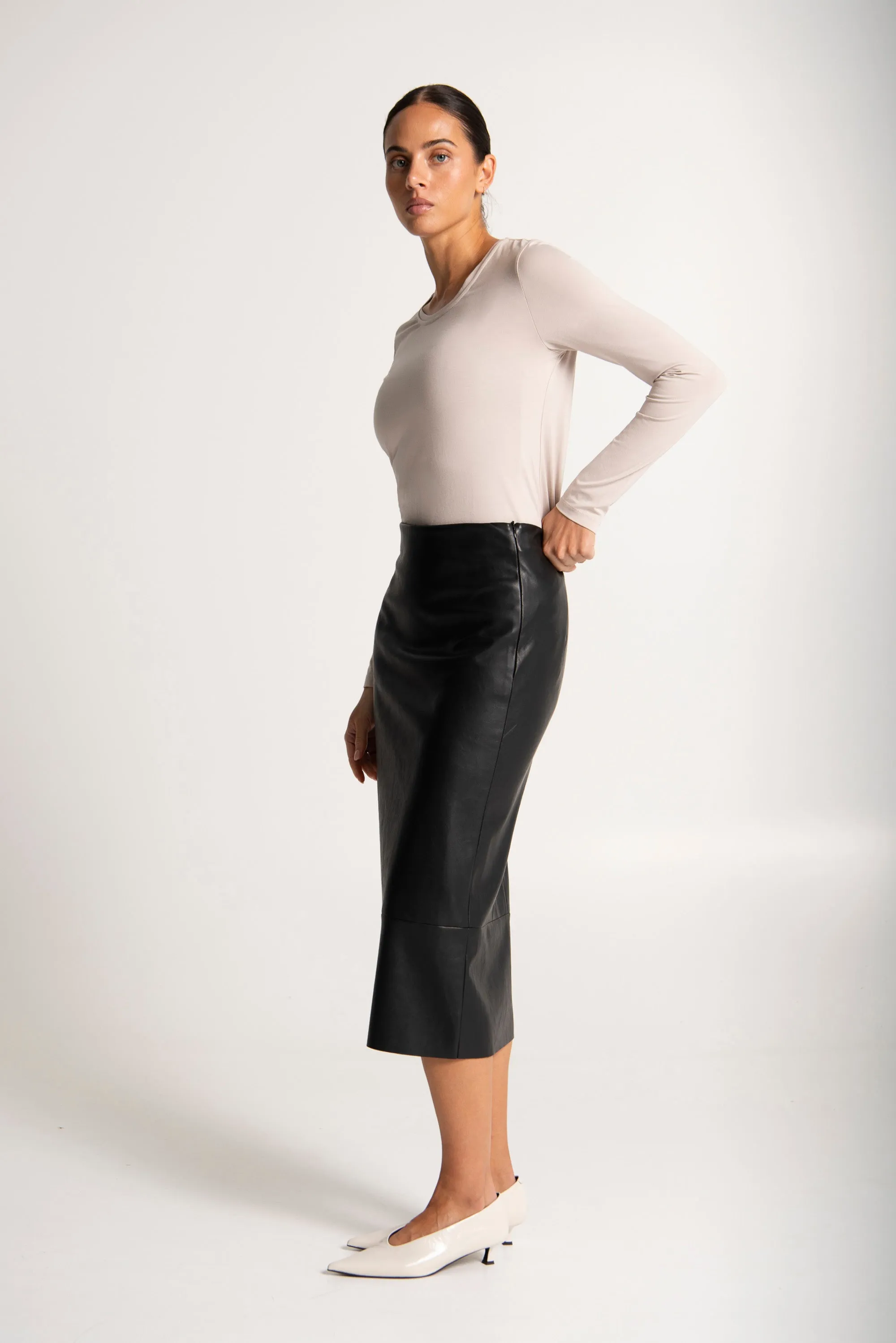 Lounge the Label II NAVAGIO Pleather Skirt - black