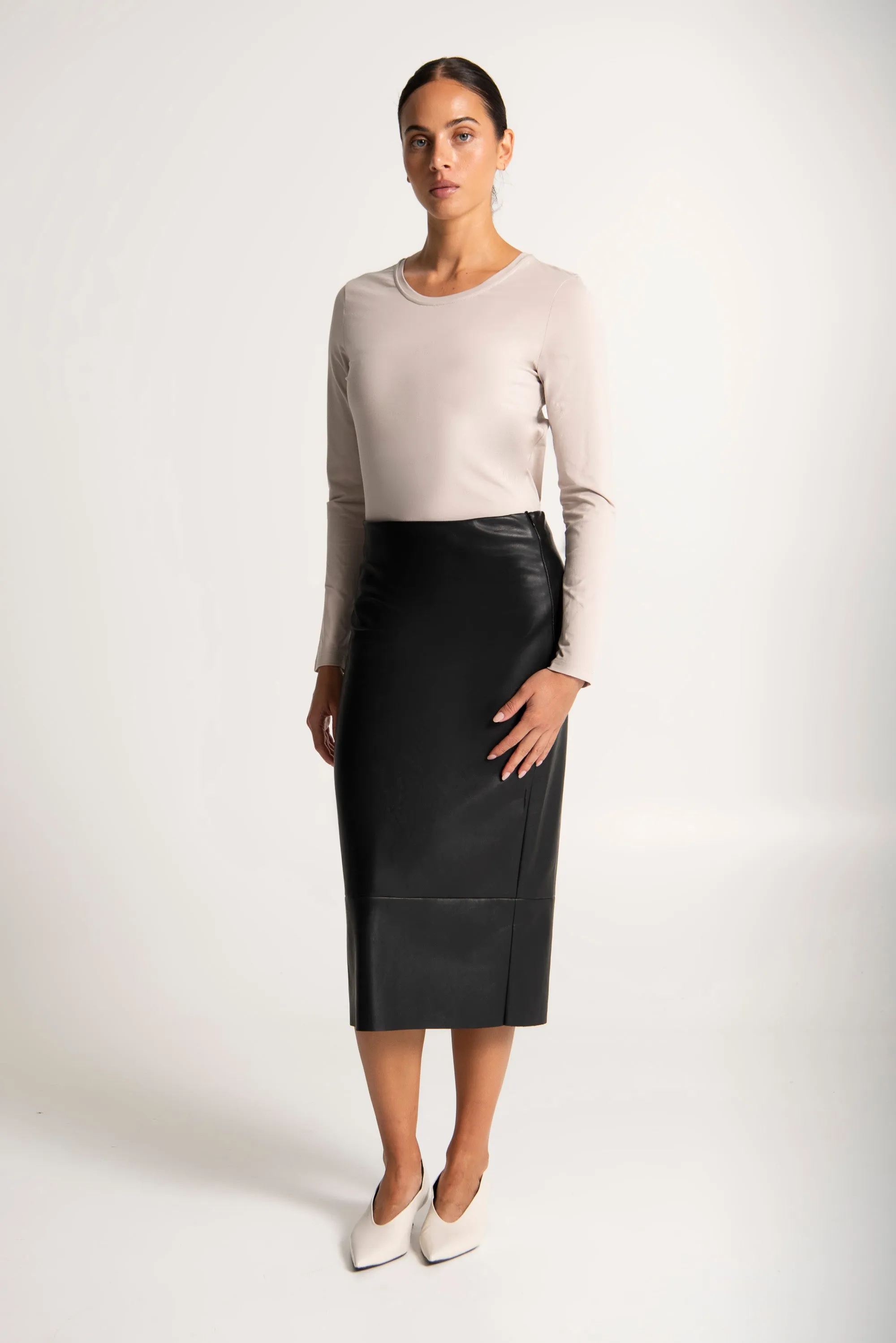 Lounge the Label II NAVAGIO Pleather Skirt - black