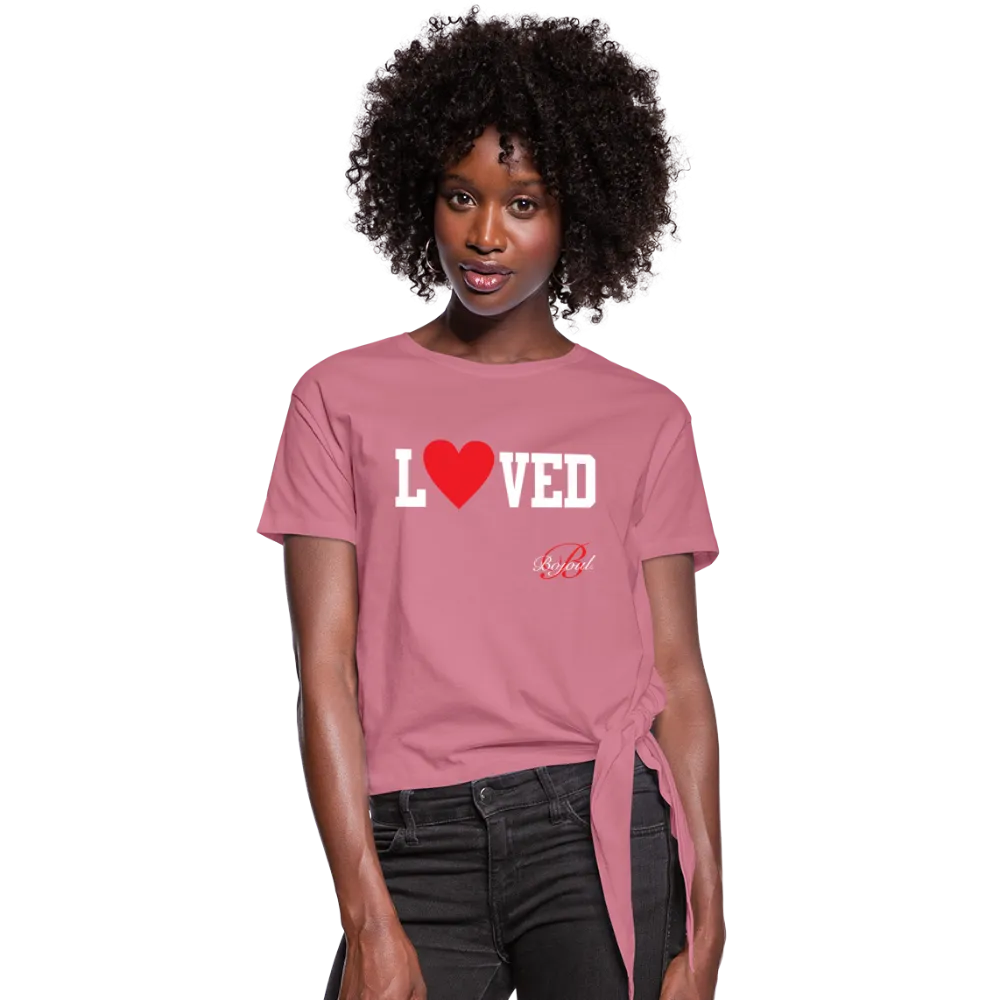 Loved Self Care Women's Knotted T-Shirt