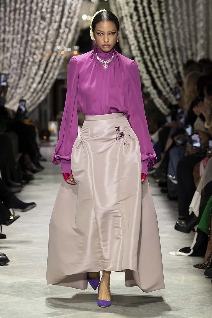 Mauve Faille Chania Skirt