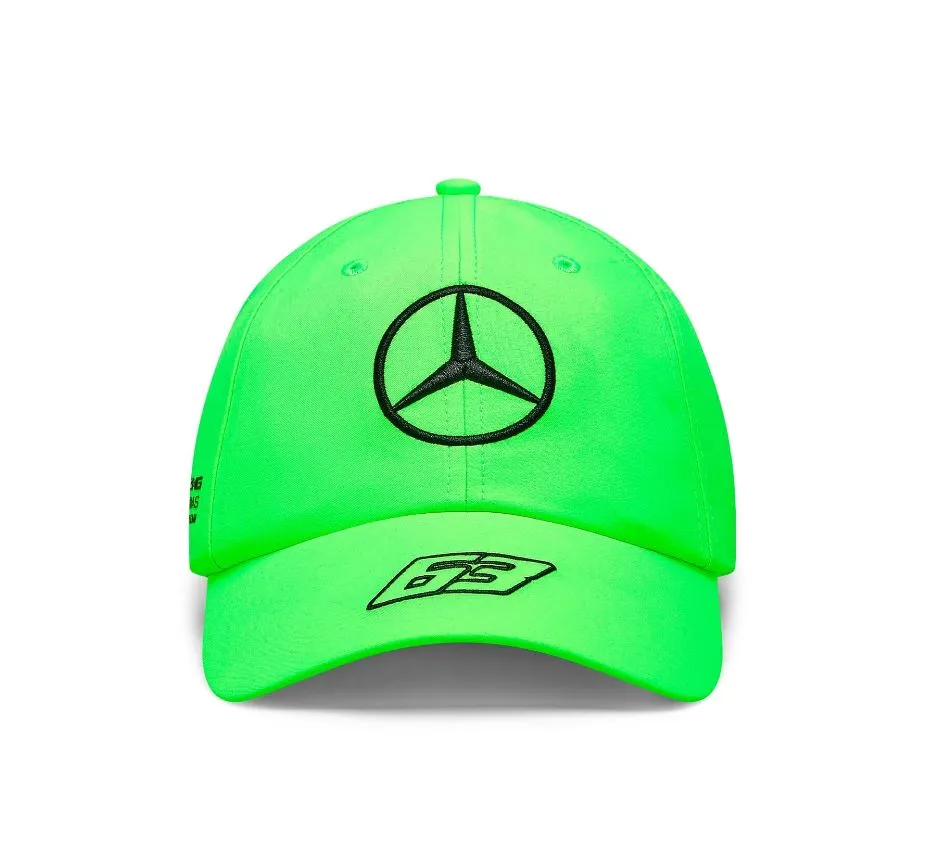 Mercedes AMG Petronas F1 2023 George Russell Special Edition British GP Dad Baseball Hat - Green