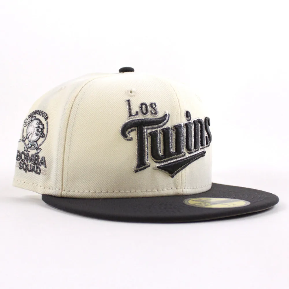 Minnesota Twins Bomba Squad New Era 59Fifty Fitted Hat (Chrome White Dark Gray Gray Under Brim)
