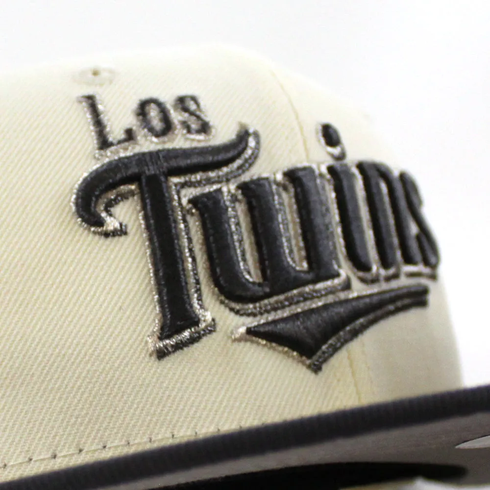 Minnesota Twins Bomba Squad New Era 59Fifty Fitted Hat (Chrome White Dark Gray Gray Under Brim)