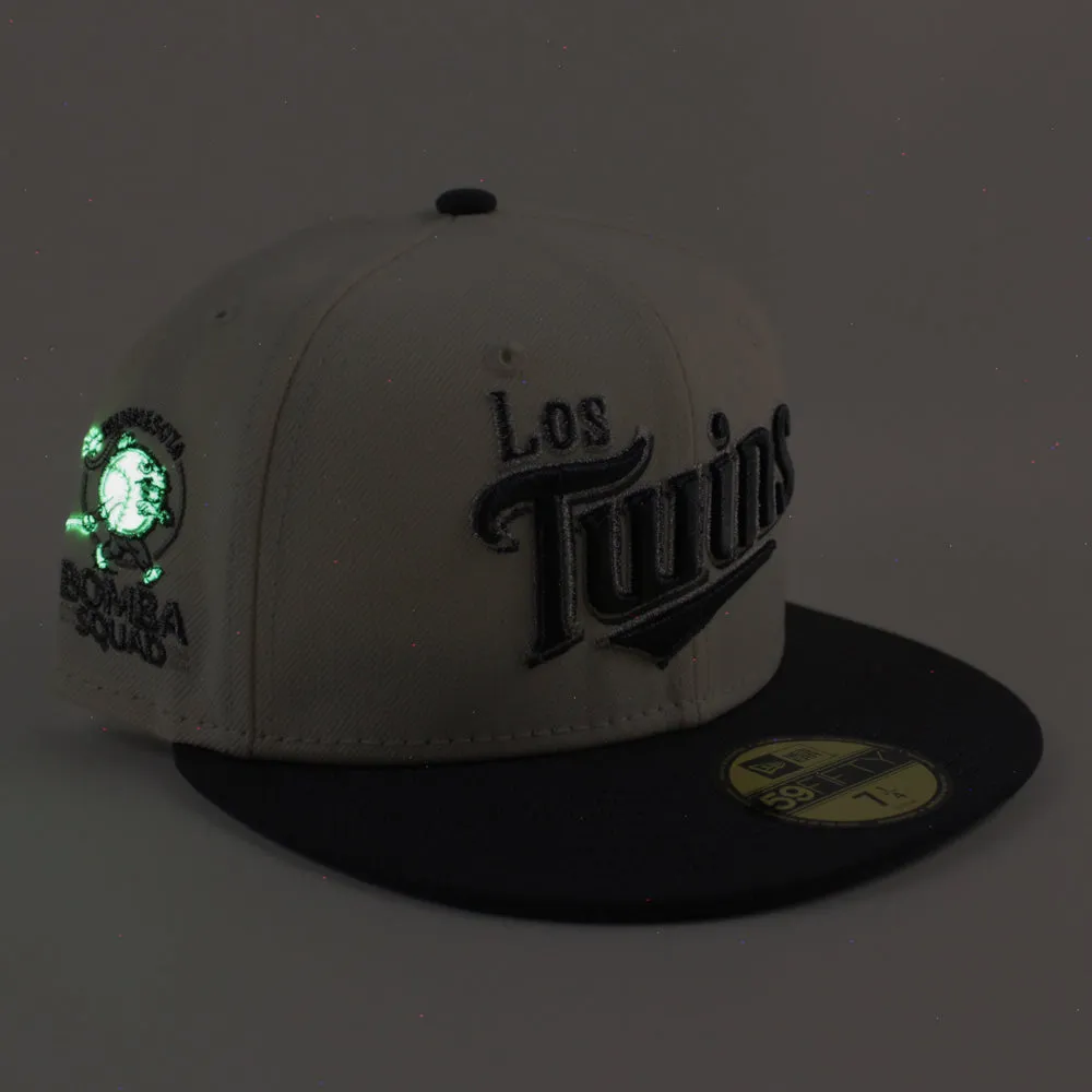 Minnesota Twins Bomba Squad New Era 59Fifty Fitted Hat (Chrome White Dark Gray Gray Under Brim)