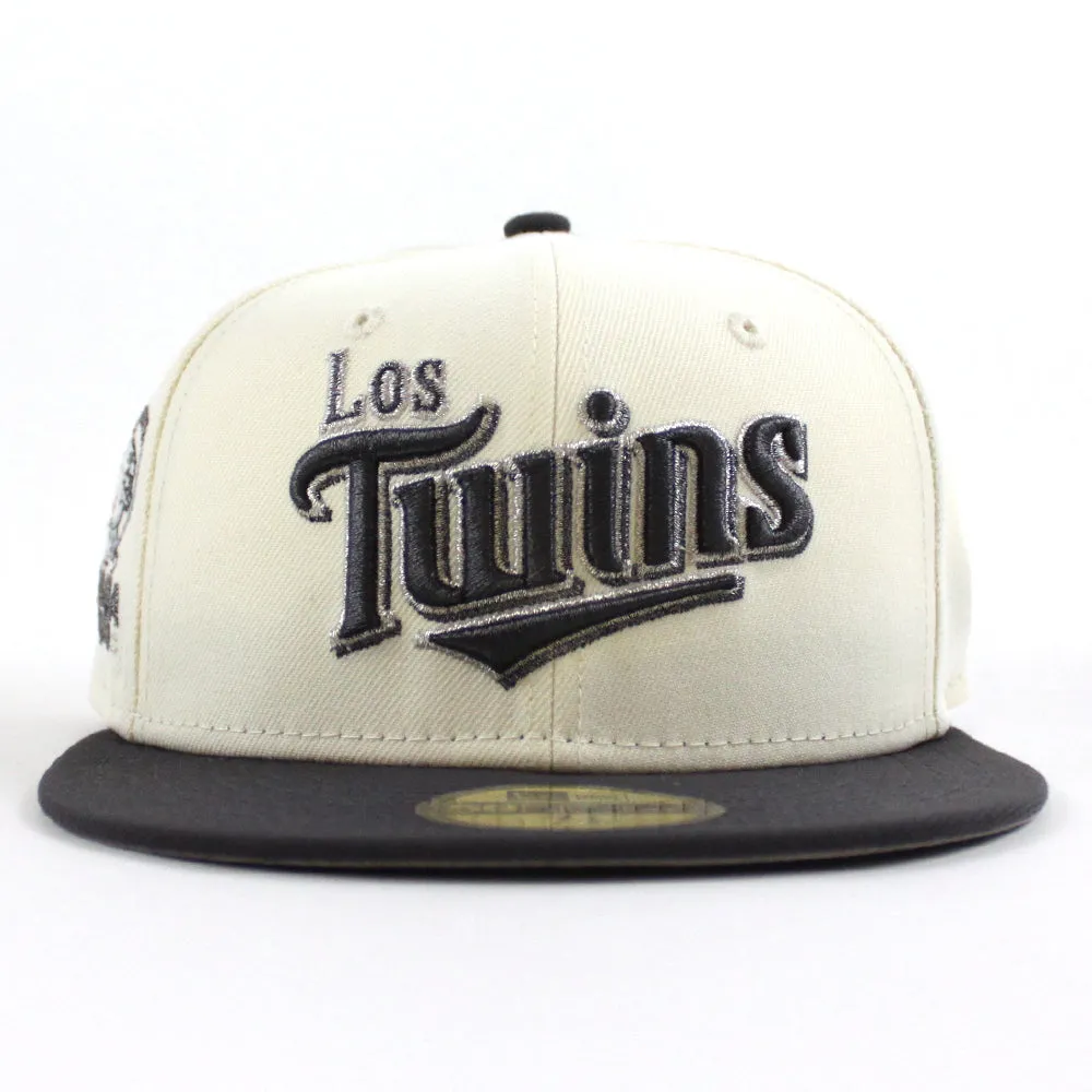 Minnesota Twins Bomba Squad New Era 59Fifty Fitted Hat (Chrome White Dark Gray Gray Under Brim)