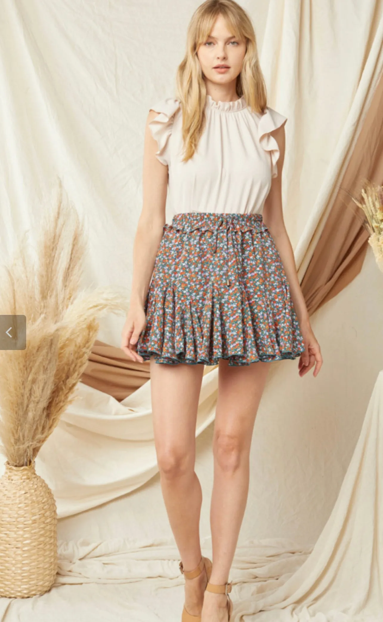 MULTI FLORAL SKIRT