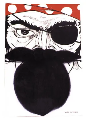 Nautical Beard Black  Costume Accessories