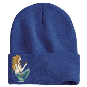 Navy Vintage Mermaid Beanie