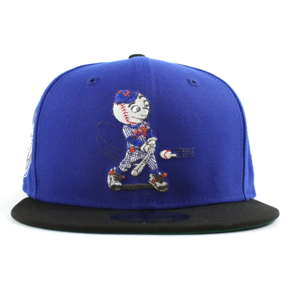 New York Mets Old Timers Day Patch New Era 59Fifty Fitted Hat (Blue Black Green Under Brim)