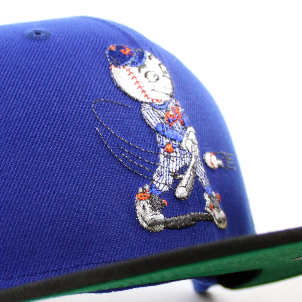 New York Mets Old Timers Day Patch New Era 59Fifty Fitted Hat (Blue Black Green Under Brim)