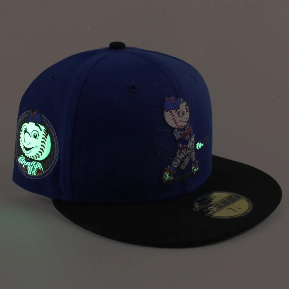 New York Mets Old Timers Day Patch New Era 59Fifty Fitted Hat (Blue Black Green Under Brim)