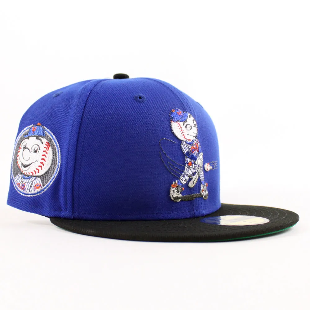 New York Mets Old Timers Day Patch New Era 59Fifty Fitted Hat (Blue Black Green Under Brim)