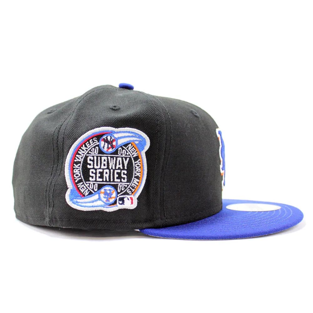 New York Mets Subway Series 2000 World Series 59Fifty New Era Fitted Hat (Black Blue Grey Under Brim)