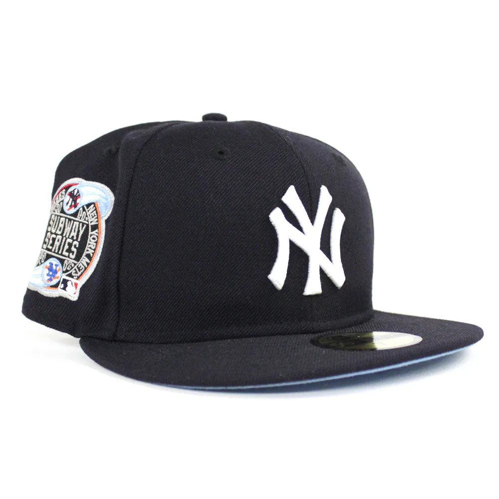 New York Yankees 2000 Subway Series New Era 59Fifty Fitted Hat (Navy Sky Blue Under Brim)