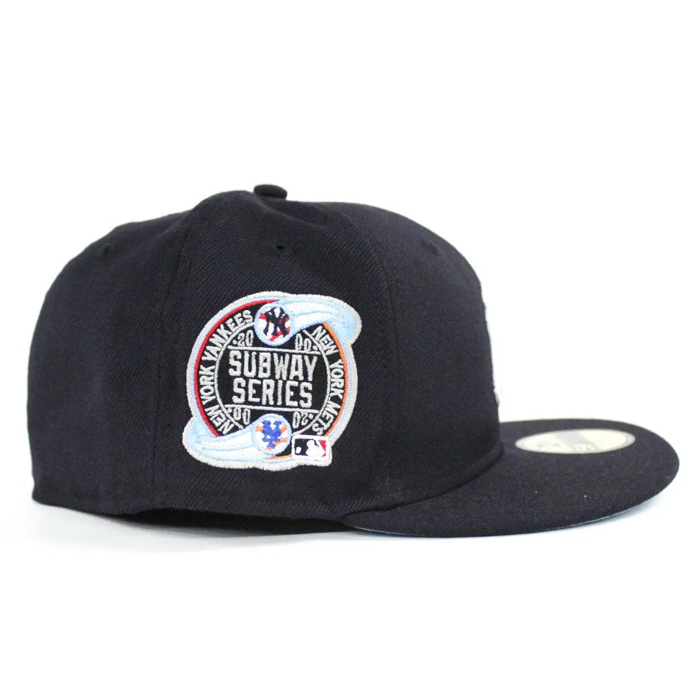 New York Yankees 2000 Subway Series New Era 59Fifty Fitted Hat (Navy Sky Blue Under Brim)