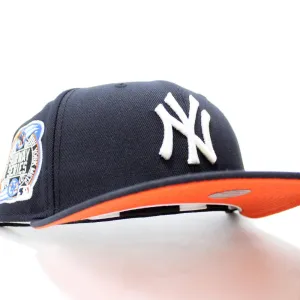 New York Yankees Subway 2000 World Series New Era 59Fifty Fitted Hat V2 (Navy Orange Under Brim)