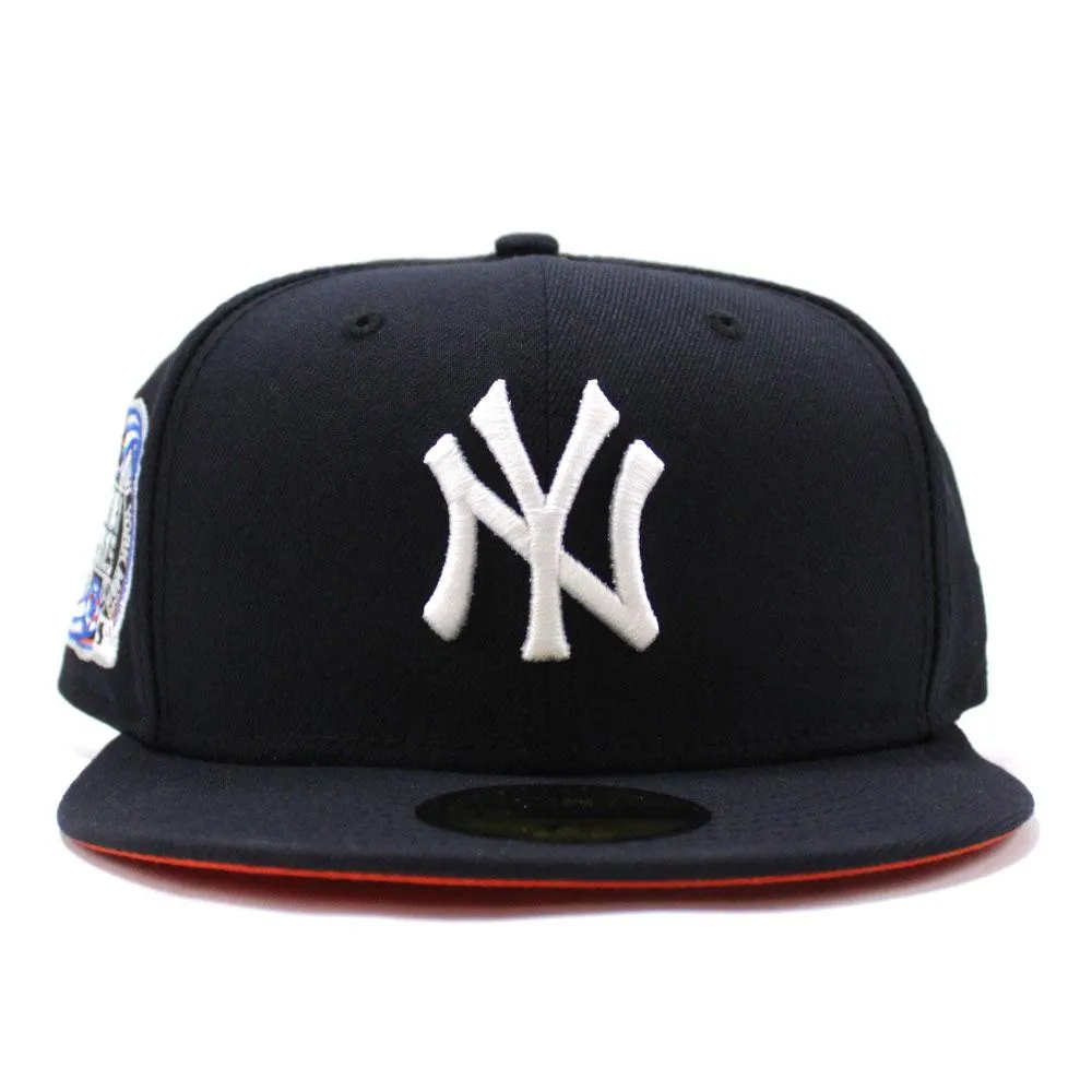 New York Yankees Subway 2000 World Series New Era 59Fifty Fitted Hat V2 (Navy Orange Under Brim)