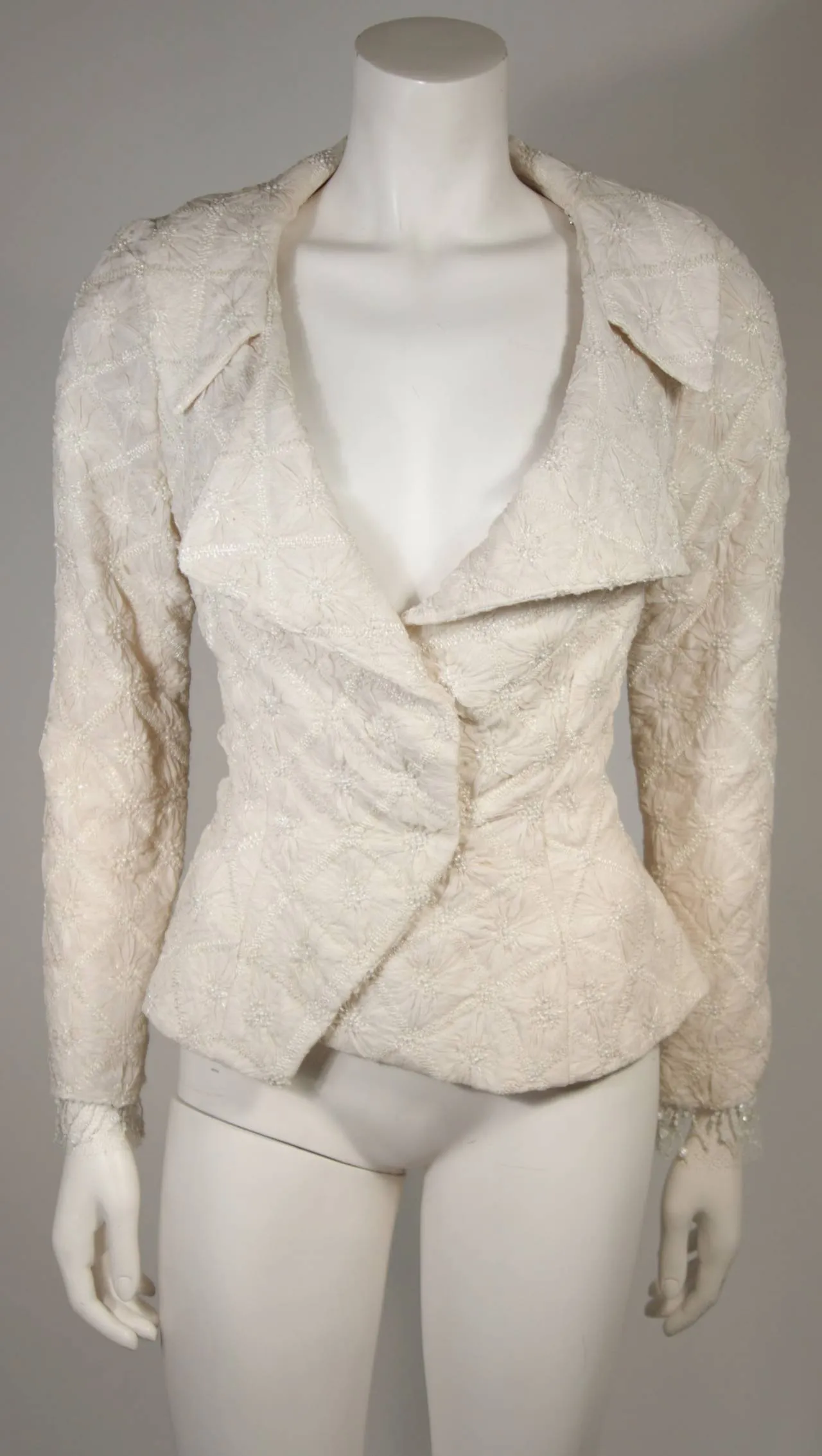 NOLAN MILLER Custom Couture Skirt Suit Size Small