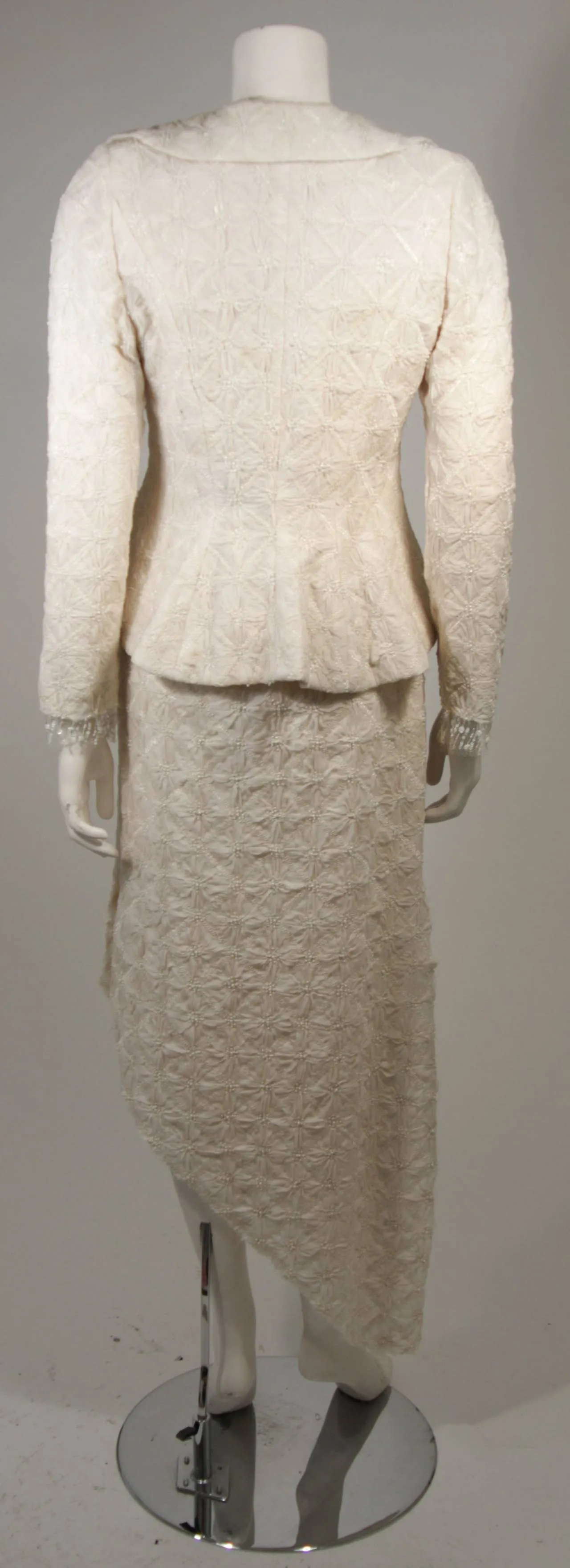 NOLAN MILLER Custom Couture Skirt Suit Size Small