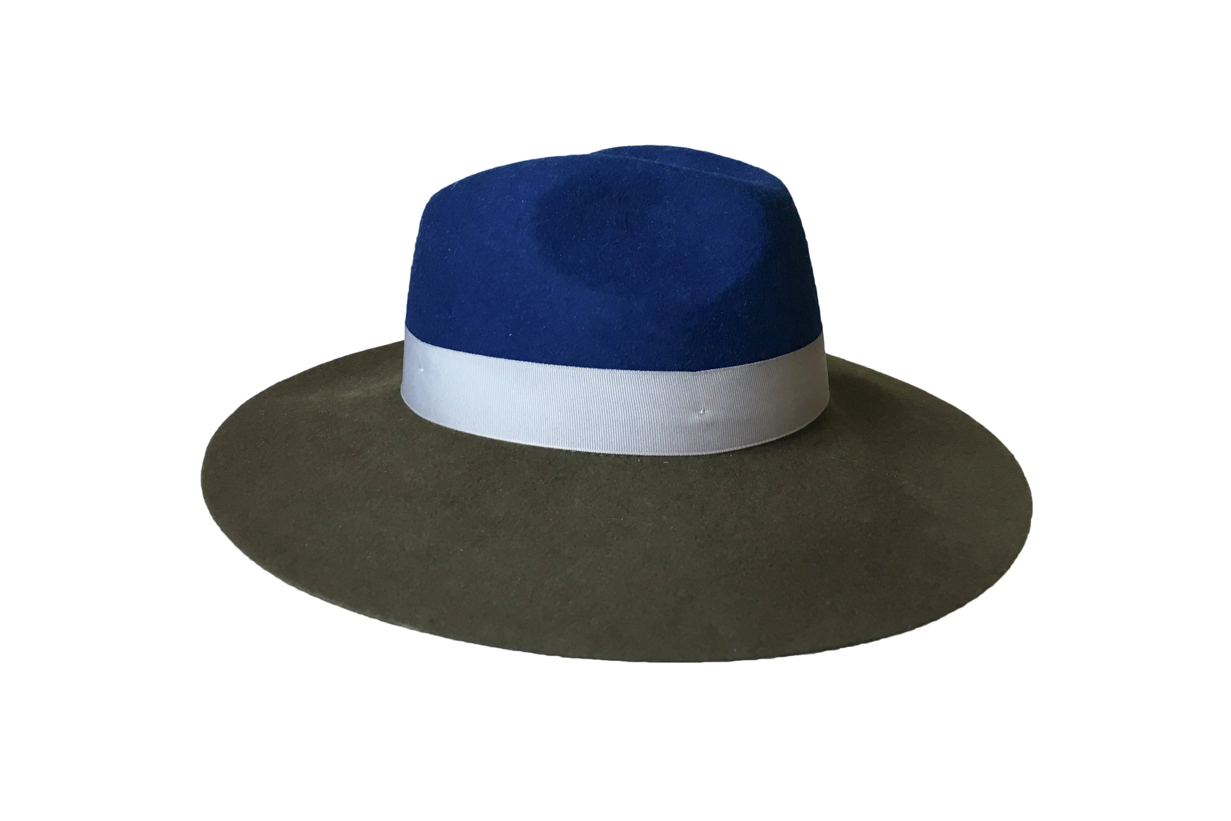 Nurit Hat - Olive/Blue
