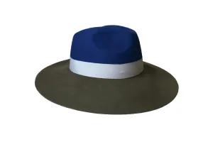 Nurit Hat - Olive/Blue