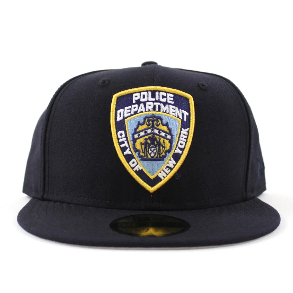 NYPD Shield New Era 59Fifty Fitted Hats (New York Police Department Gray Under Brim)