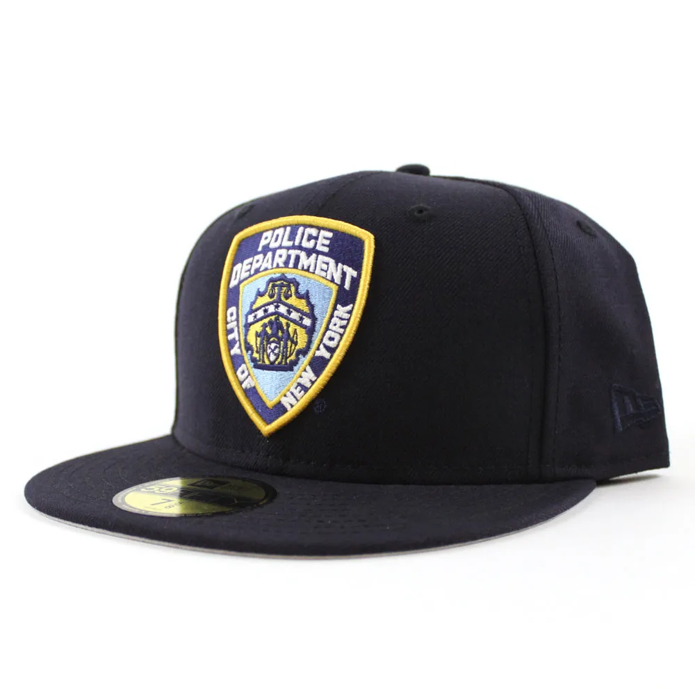 NYPD Shield New Era 59Fifty Fitted Hats (New York Police Department Gray Under Brim)