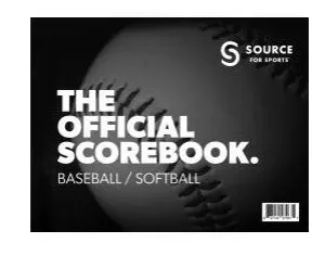 Official Softball/Baseball Scorebook