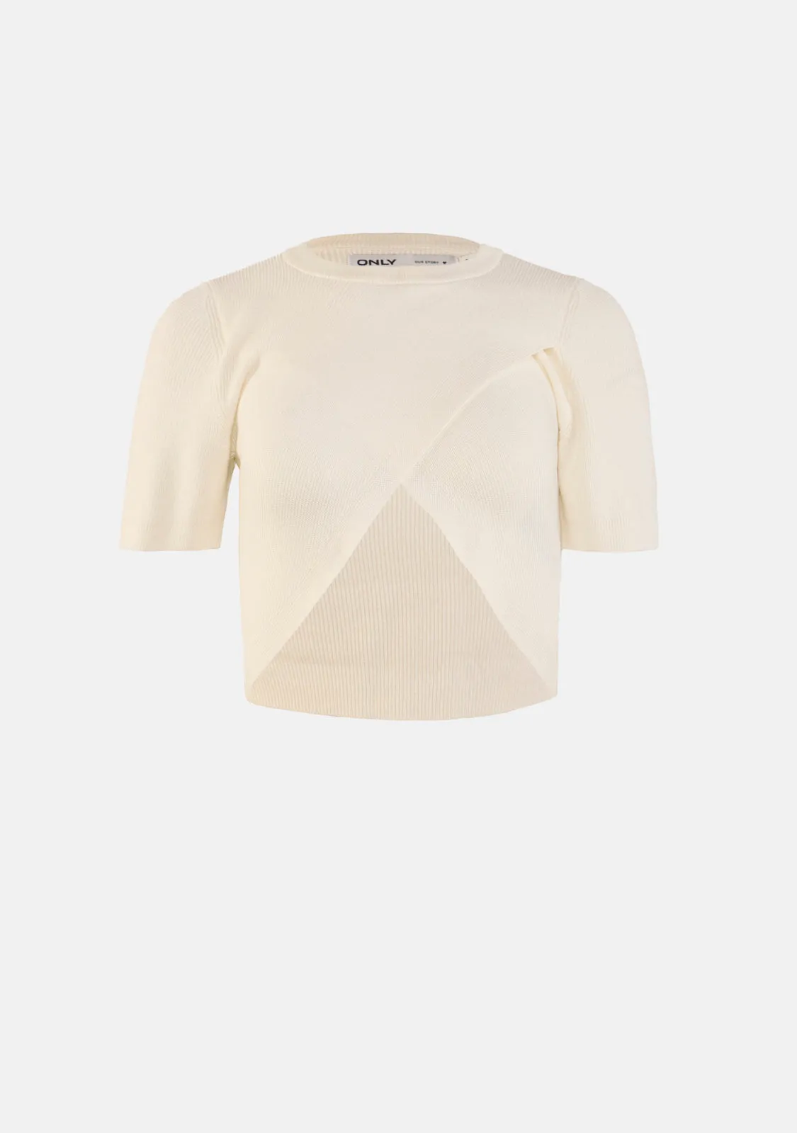 ONL Kai SS Crop Cross Knit Top