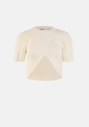 ONL Kai SS Crop Cross Knit Top