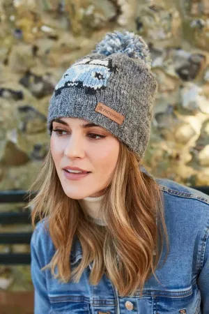 Pachamama Womens Happy camper Beanie - Grey