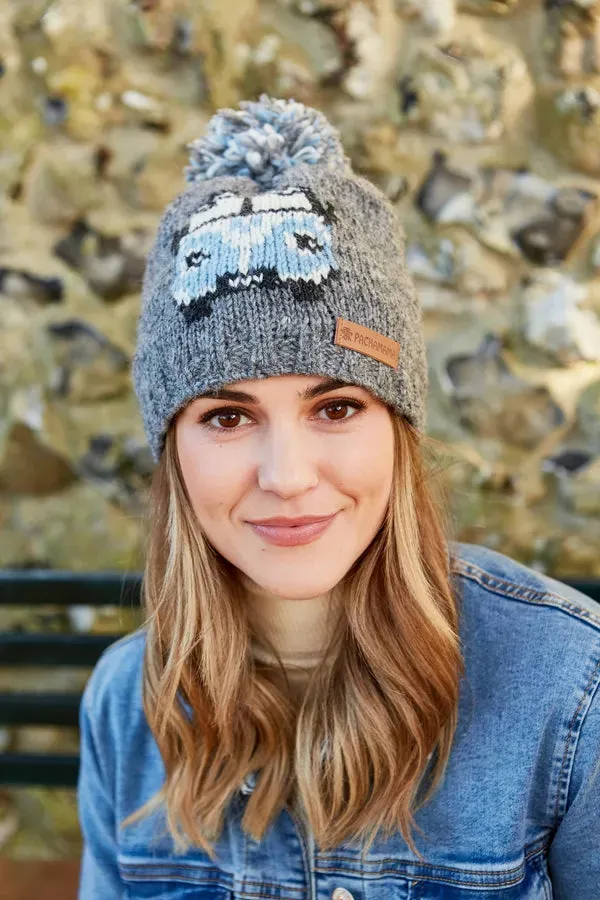 Pachamama Womens Happy camper Beanie - Grey
