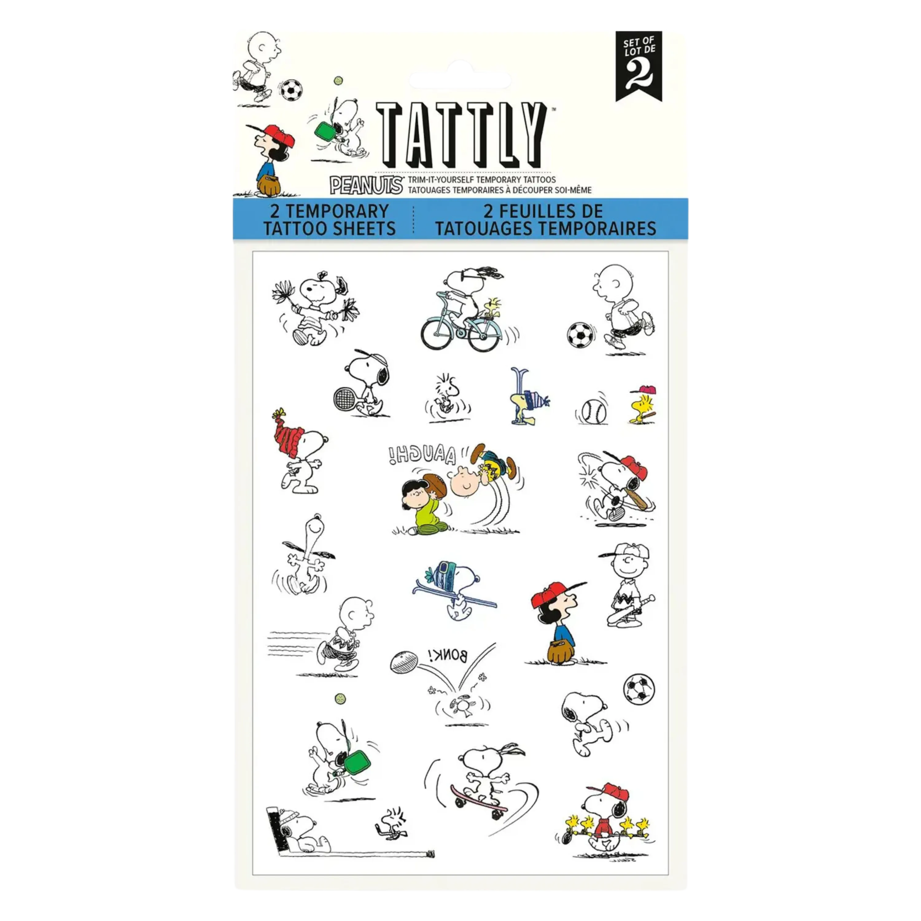 Peanuts Sports Tattoo Sheet