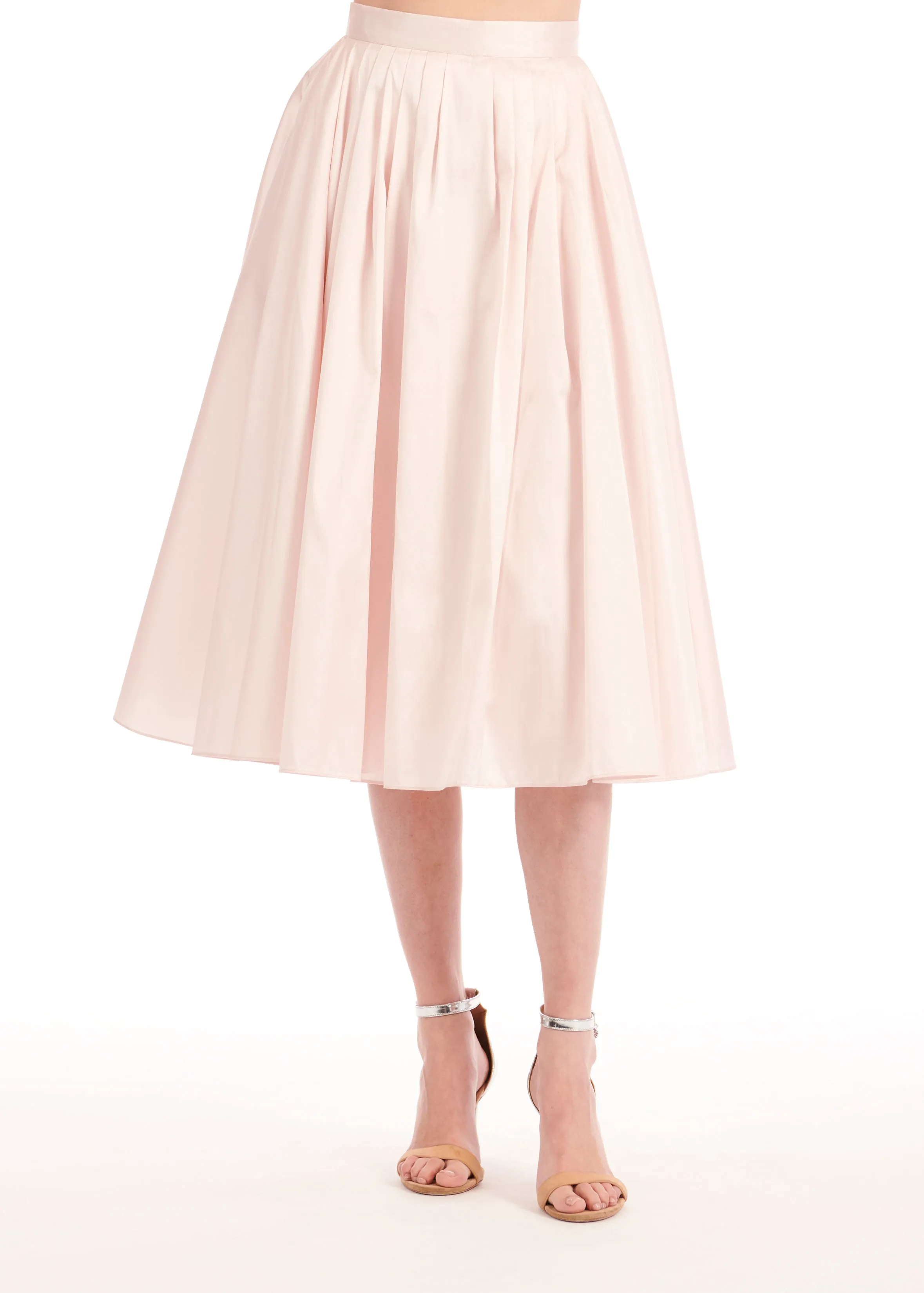 PEARL FLOWER MOCK NECK TOP BLUSH