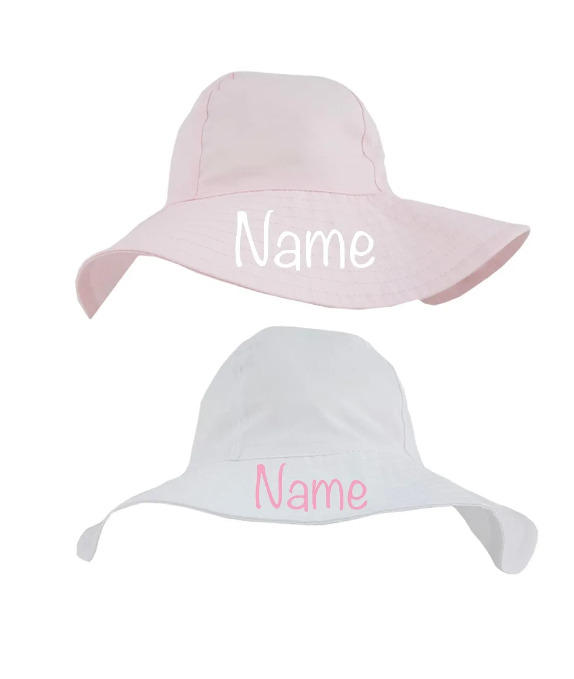 Personalised Wide Brim summer Hat