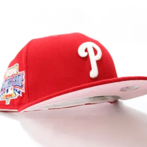 Philadelphia Phillies 1996 All Star Game 59Fifty New Era Fitted Hats (Red PINK Under Brim)