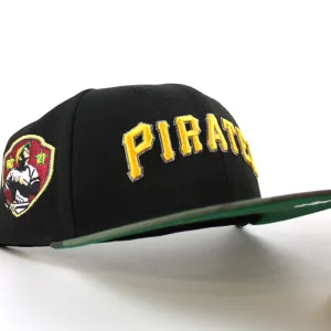Pittsburgh Pirates Roberto Calmente  59Fifty New Era Fitted Hats (Black WoodLand Camo Green Brim)